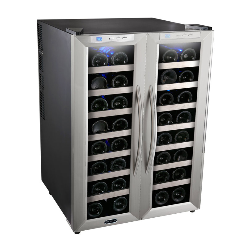 Whynter 32 Bottle Dual Zone Freestanding Wine Cooler & Reviews Wayfair